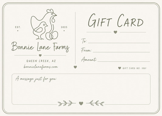 Bonnie Lane Farms gift card